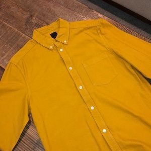 Casual Yellow Button-Up (looks so good!)